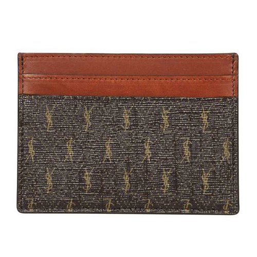 입생로랑 25SS 캔버스 카드지갑 브라운 647148 2UY2W 2166