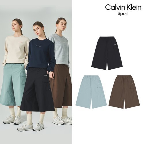 Calvin Klein [신상]26SS 여성 시어서커 7부팬츠