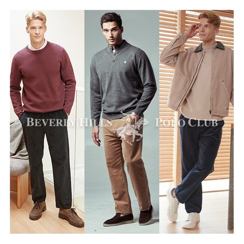 비버리힐즈폴로클럽 남성 코튼 브러쉬 코듀로이 팬츠 3종