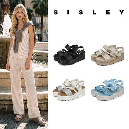 시슬리 SISLEY 크로스 데코 샌들