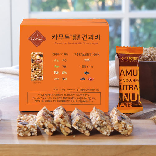 세은푸드랩 (방송에서만)카무트® 브랜드 밀을 담은 견과바 80개입+쇼핑백2장