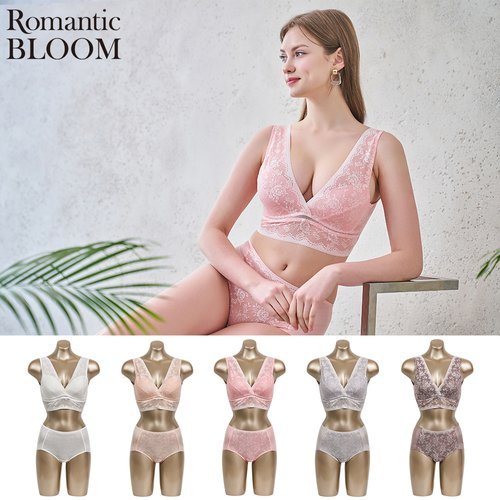 로맨틱블룸 [R451]신영와코루 로맨틱블룸 풀커버 인견레이스 브라팬티