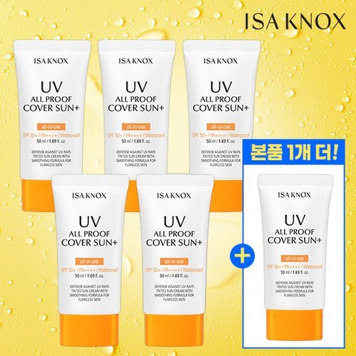 엘지생활건강 (방송에서만!단독/최다구성)이자녹스 올 프루프 커버 선크림 50ml 6개