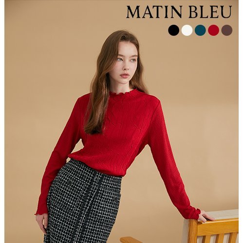 [마틴블루] 패턴 플리츠 블라우스 3종 5