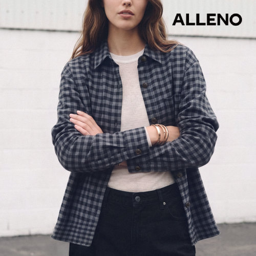 알렌오 [ALLENO] 26FW 체크 셔츠 재킷