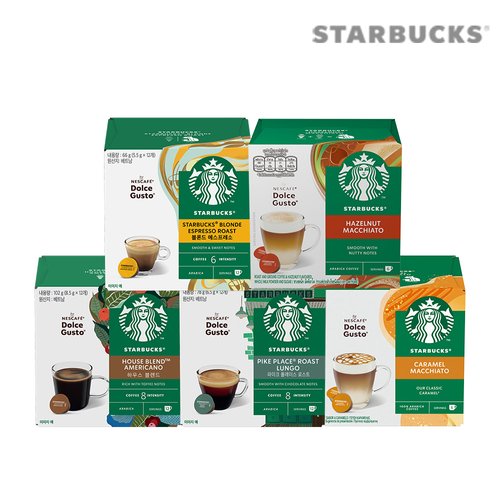 스타벅스 [무배+랜덤굿즈] 스타벅스 캡슐커피 by 돌체구스토 12P 모음전