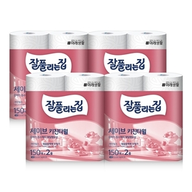 키친타월 150매 x 2롤 x 4팩