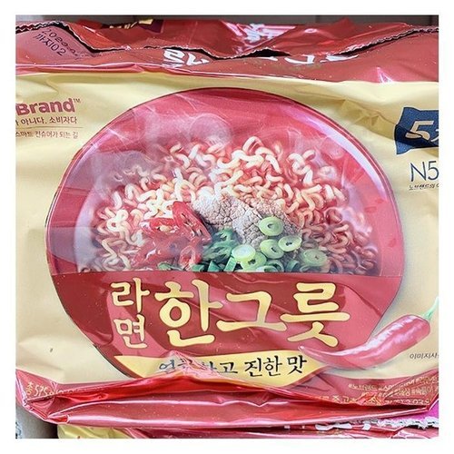 셀러허브 식품 라면한그릇 얼큰 115g x 5 x 2개 75143