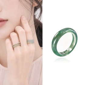 골드앤 천연비취 그린 제이드 옥반지 소