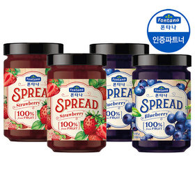 폰타나 스프레드 스트로베리 330g 2병+블루베리 330g 2병