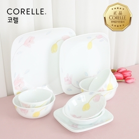 [코렐]코렐 목련 사각 2인 10P 홈세트