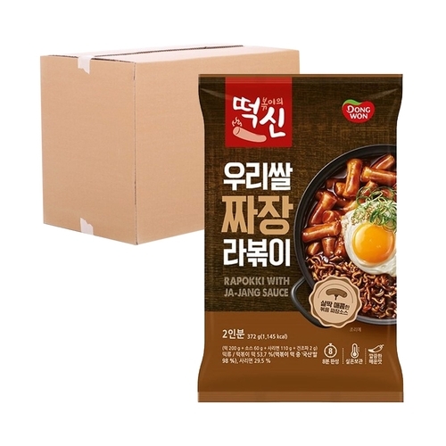 동원 고메트릿 [박스] 동원 떡볶이의신 우리쌀 짜장라볶이 372g 10입