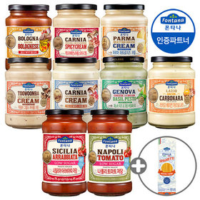 폰타나 파스타소스 저당 600g 2종 1병+430g 7종 2병 골라담기+면500g 증정/크림/투움바