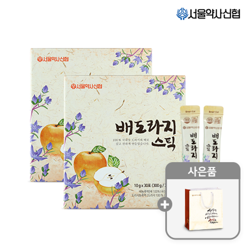 서울약사신협 기관지건강 국내산 배도라지 스틱 10g 30포 2세트(+쇼핑백증정)