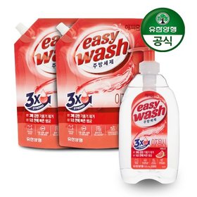 해피홈 이지워시 주방세제 자몽소다 720ml 1개+1L 2개