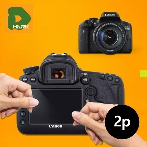 패션플러스 [엠알오] 2매 캐논 EOS 750D 카메라 HD 액정보호필름 고선명 (13919645)