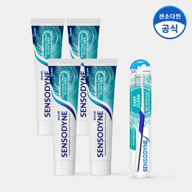 [센소다인] 엑스트라 딥클린 치약 120g x4개+딥클린 칫솔 1개