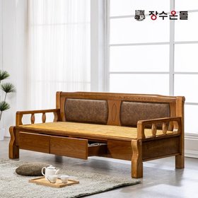 장수온돌 온재서랍 가죽형 황토볼확장형 포켓스프링보료 온열카우치 건강소파