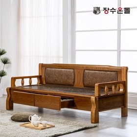 장수온돌 온재서랍 가죽형 칠보석 돌소파 온열카우치 건강소파