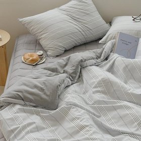 소프트데이 워싱 마이크로 스트라이프 차렵이불 패드세트Q 6color