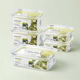 [5P]New 올트라이탄 원터치 밀폐용기 베이직 5개 세트