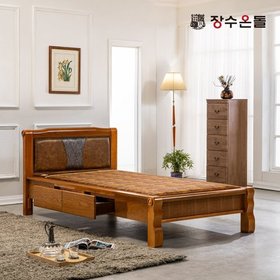 장수온돌 온재서랍 가죽형 황토볼확장형 흙침대 황토볼 온열건강 싱글침대