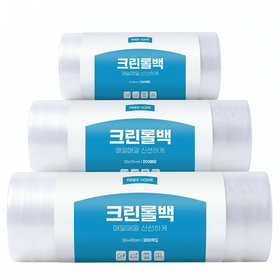 이너홈 위생롤백 비닐봉투 혼합 미니, 소형, 중형, 600매