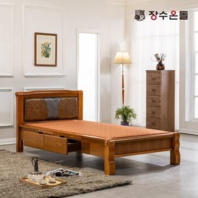 장수온돌 온재서랍 가죽형 황토볼확장형 포켓스프링보료 흙침대 황토볼 온열건강 싱글침대