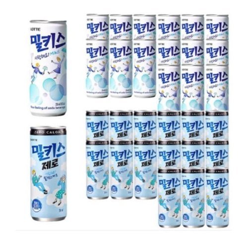 셀러허브 식품 밀키스 밀키스 제로 250ml 각30개씩 총 60개입 /s