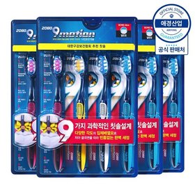 [애경] 2080 9모션 앵커리스 칫솔 4입 x4개
