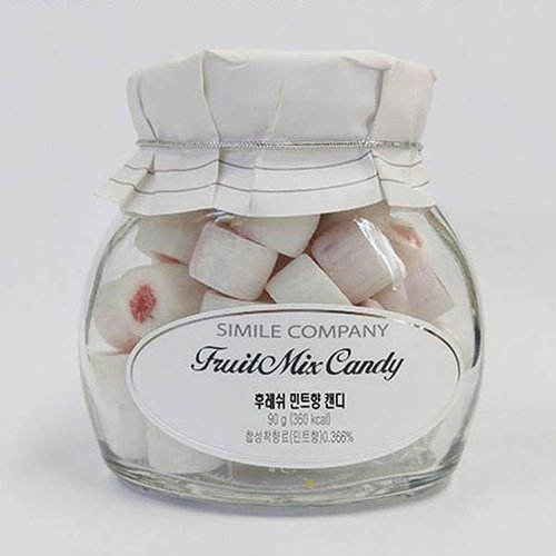 셀러허브 식품 국산 럭셔리 수제캔디후레쉬민트향 캔디 90g 산딸기모양 일일이 수작업 장인정신 유리병_P419803396