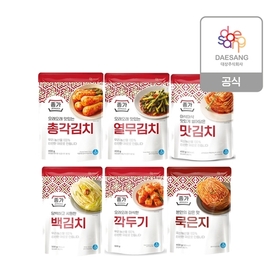 종가 별미 파우치김치 6종(깍두기,맛김치,열무,갓,총각,묵은지) 3개 골라담기