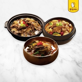 [원할머니] 명품육개장 600g x 2팩 + 된장찌개 500g x 2팩 + 뚝배기불고기 410g x 2팩