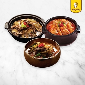 [원할머니] 육개장 2팩+뚝배기불고기 2팩+김치찌개 2팩