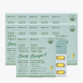 [비밀할인]♥12개월분♥ 초임계 알티지 오메가3 식물성 캡슐 1,030mg 30캡슐 12세트
