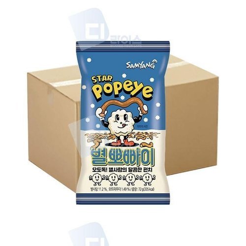 셀러허브 패션 [QN3382Z2_55]별뽀빠이 라면과자 라면땅 30봉 1box