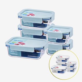 락앤락 안심유리 밀폐용기 더클리어 5P 알뜰세트