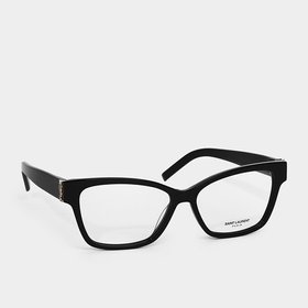 생로랑 로고 캣아이 안경테 SL M116 001 블랙 55