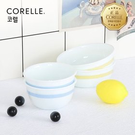 코렐 미니멀체크 한국형 공기,대접 4P 세트