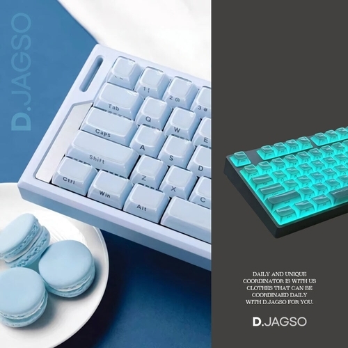 패션플러스 [디자이너몰] 아이스 심플 무드 기계식 키보드 크리스탈 키캡