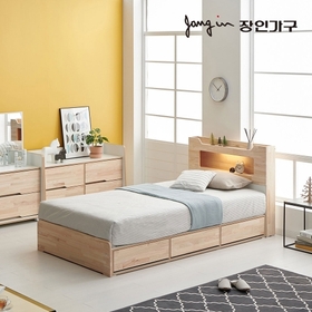 뉴시드니 LED 편백나무 수납헤드 3서랍 수납침대 SS_프레임
