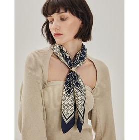 닥스 액세서리 [DAKS GIFT][SILK100]네이비 DD패턴 스카프 링 세트 (DCSC6F270N2)