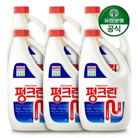 유한락스 펑크린 2L x 6개 / 배수관 막힘 용해제