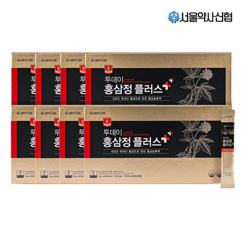 서울약사신협 진세노사이드 15mg 6년근 투데이 홍삼정 플러스 스틱 60포 8세트(+쇼핑백증정)