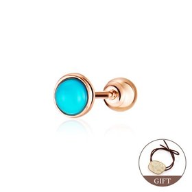 (9월베스트) 당일발송 14K 3mm 천연터키석 라이트 피어싱 한쪽 NPE34582
