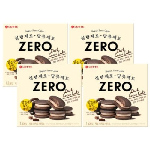셀러허브 식품 쁘띠몽쉘 제로 카카오 X4 무설탕 개별포장 회사 간식 (33257329)