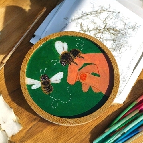 패션플러스 [에듀팜] 멸종위기종 곤충 우드 티코스터 키트 인테리어소품 컵받침 만들기 세트23867283588539