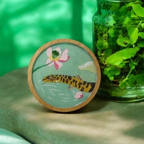 패션플러스 [에듀팜] 멸종위기종 물고기 우드 티코스터 키트 인테리어소품 컵받침 만들기 세트23867280588539