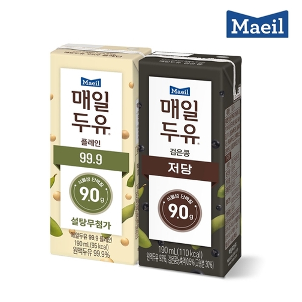 매일두유 99.9 190ml 24팩 + 검은콩 190ml 24팩
