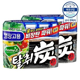 애경ST 홈즈 탈취탄 비장탄 냉장고용 140g ,2개